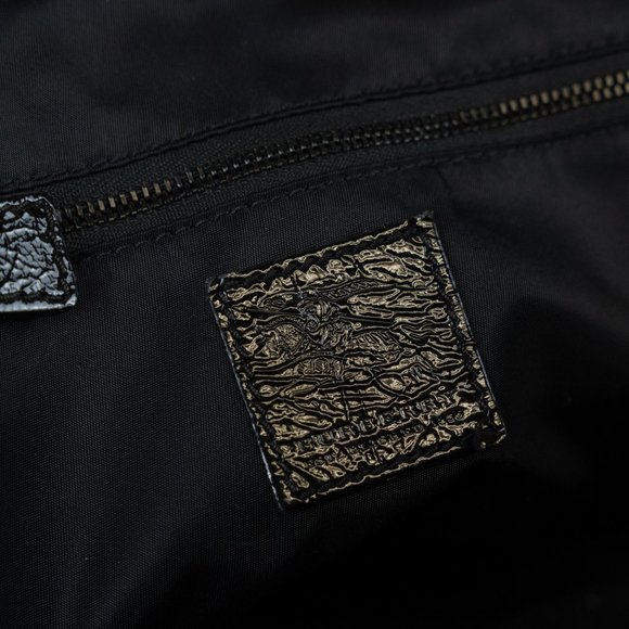 Burberry Black & White Floral Nova Check Bag - Picture 8 of 8